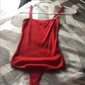 Red bodysuit